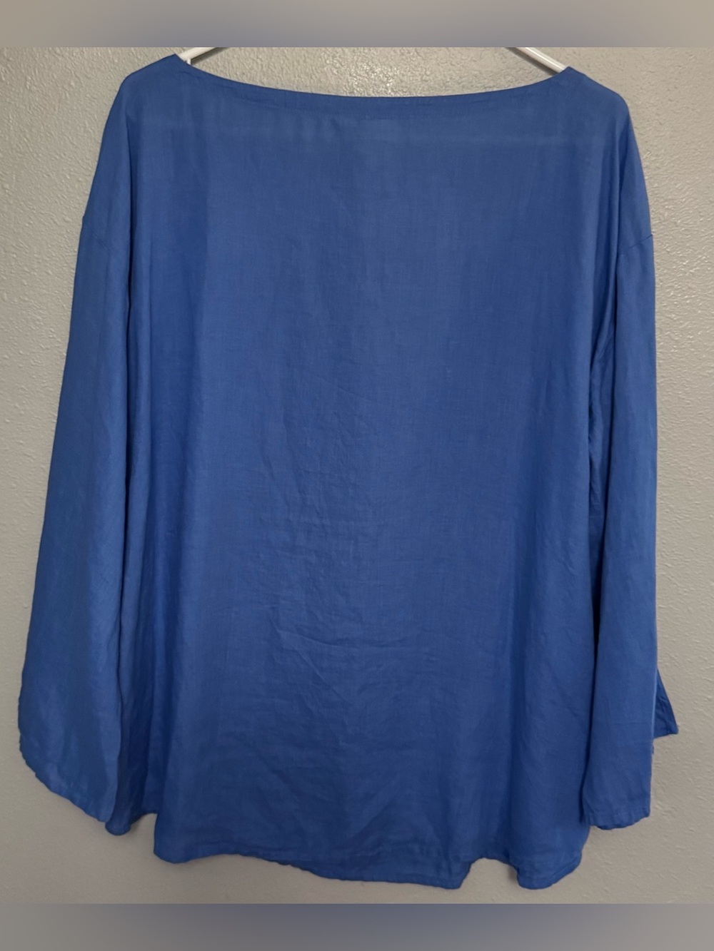 Eileen Fisher French Blue Linen Tunic Top